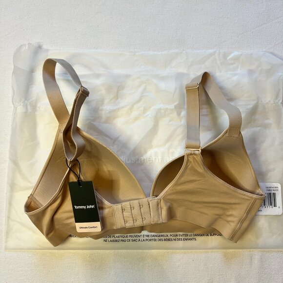 Tommy John Ultimate Comfort Wire-Free T-Shirt Bra 32C Paris Nude - Picture 3 of 9